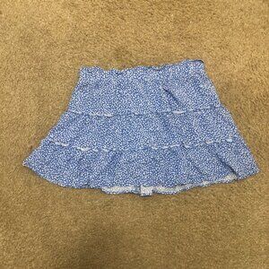 Wild Fable blue micro floral tiered mini skirt size XXL
